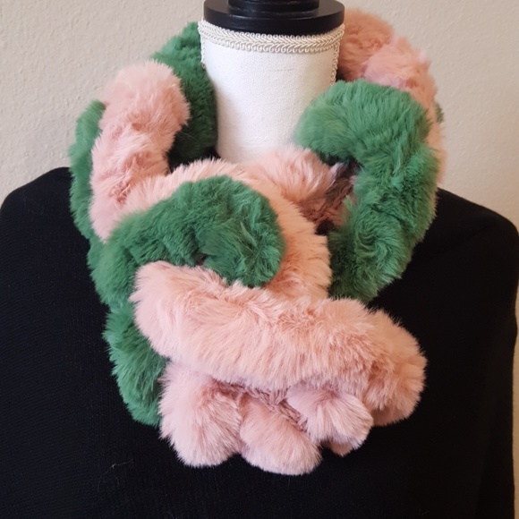 Pink and Green scarf - Picture 1 of 5